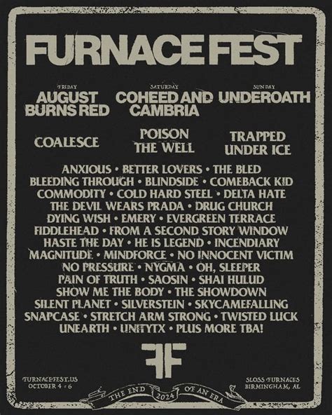 Furnace fest 2024. Things To Know About Furnace fest 2024. 